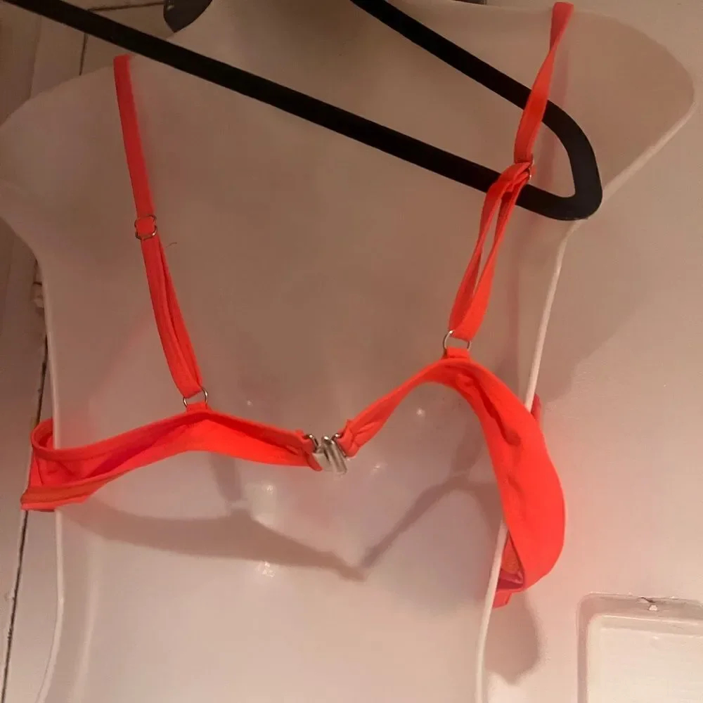 COPY - Matte collection swim top bikini bright orange bra top